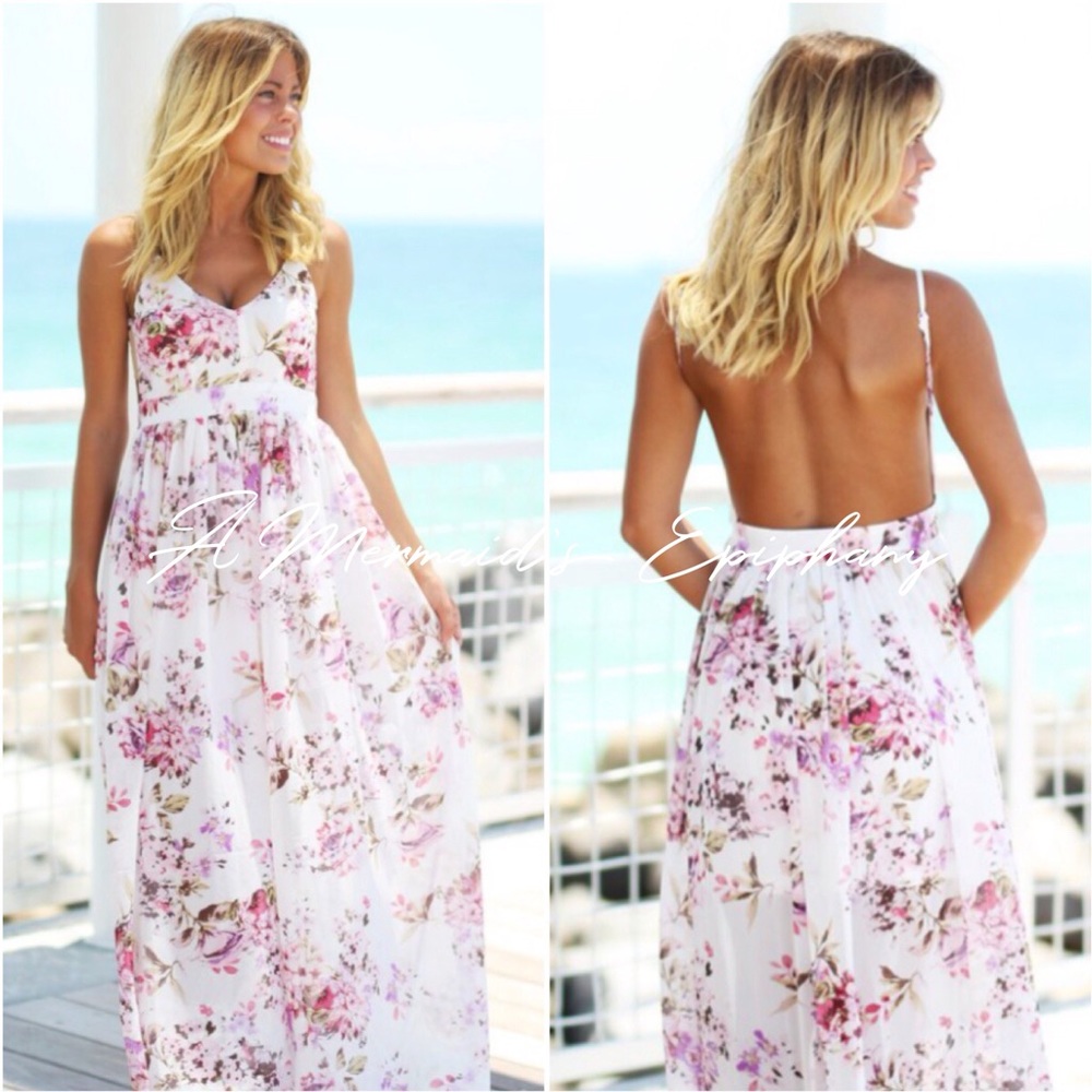 🆕SUMMER CLEARANCE In Bloom Open Back Floral Dress - Picture 2 of 4